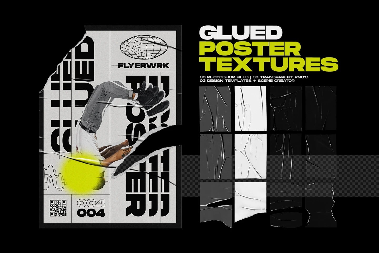 flyerwrk - Glued Poster Textures
